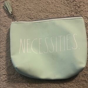 Rae Dunn Mint Green 'Necessities' Cosmetic Bag